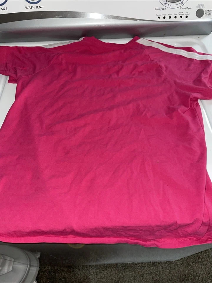 Baby Phat Mujer Rosa Manga Corta Grande, Blanco y Rosa Foto 2 de 3