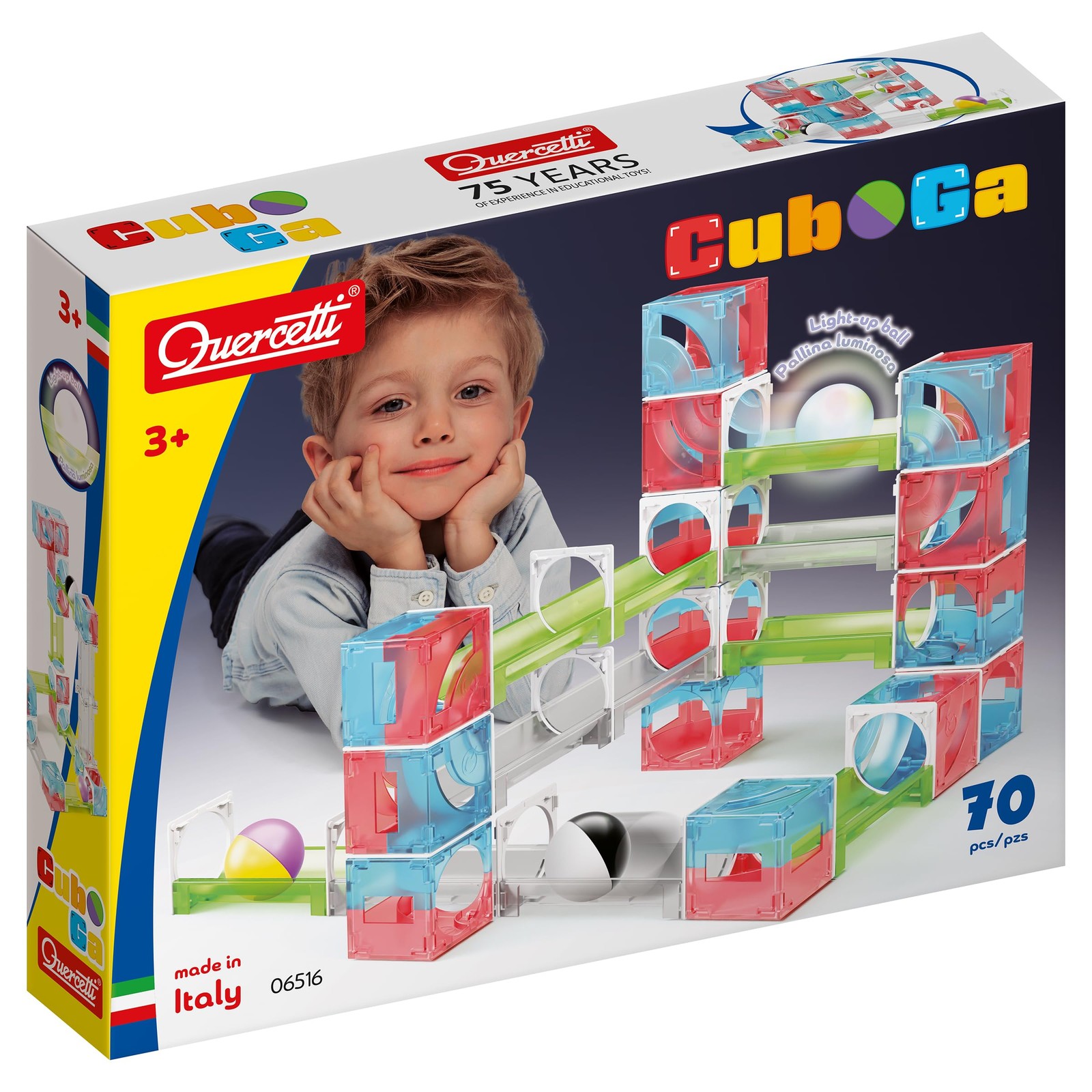Circuit de billes Cuboga éducatif et créatif premier âge en bois 3 ans