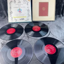 Through the Looking Glass 4 LP Box Set Cyril Ritchard 1964 Facsimile 1872 Book