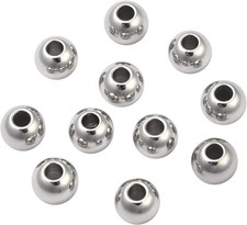 100 Pcs Stainless Steel Round Spacer Beads for DIY Jewelry Making