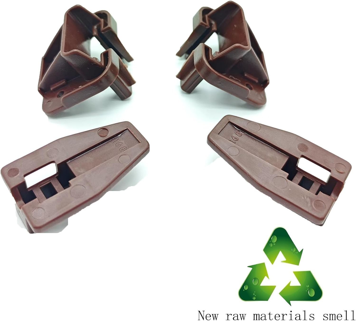 10 Drawer Slide Track Guide Glides - Replacement Parts for Dressers - Brown (10)