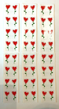 LOT 6 STRIPS MRS GROSSMAN  S Stickers VALENTINE FLOWERS Reflections Hearts 2007
