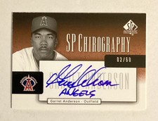 Garret Anderson AUTOGRAPH S/N 02/60  2004 UD SP Authentic  CHIROGRAPHY Auto