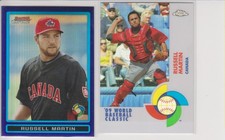 2009 Russell Martin RC WBC 2 for 1 Refractor - both shown