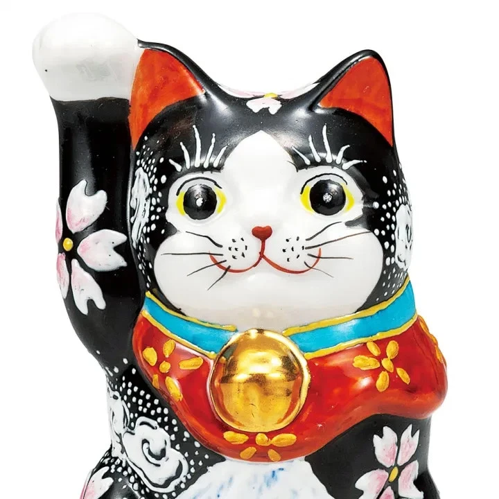 【Kutani Ware】No. 4 Maneki neko White Fuji New Item - Image 2 of 3