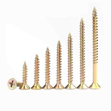 M3 M3.5 M4 M5 Alloy Steel Flat Head Fibreboard Screws Woodworking Pack Sizes
