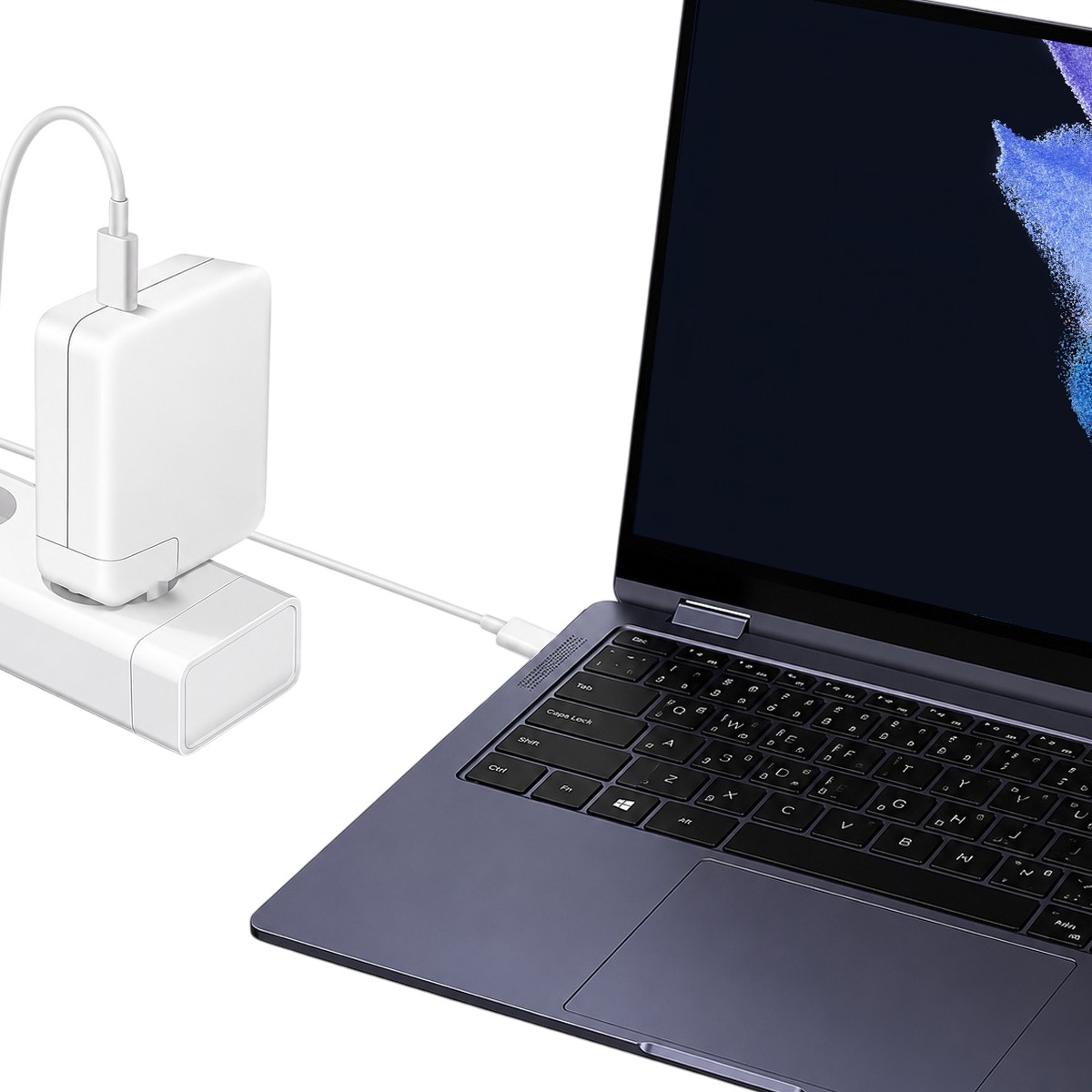 Chargeur rapide 96W USB-C compact doté d'un long câble de 1.8m