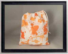 Gymnastics Leotard Grip Bags / Orange Paint Splotch Gymnast Birthday Goody Bag
