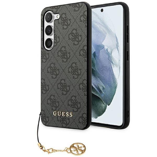 Phone Case Galaxy S24 Guess Gray Pattern Chain Gold-image