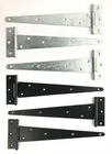 Heavy Duty Tee Hinges Black Galvanised Pack of 3 Garden Shed Gate Stable Doors