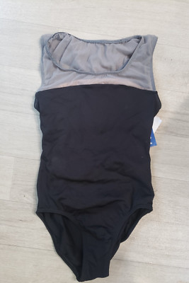 Motion Wear Dance Leotard Black Grey Dance Custume NEW AS