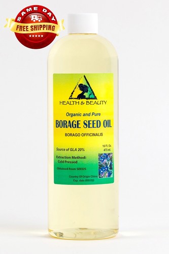 BORAGE SEED OIL ORGANIC GLA-20% by H&B Oils Center COLD PRESSED 100% PURE 16 OZ - Picture 3 of 12