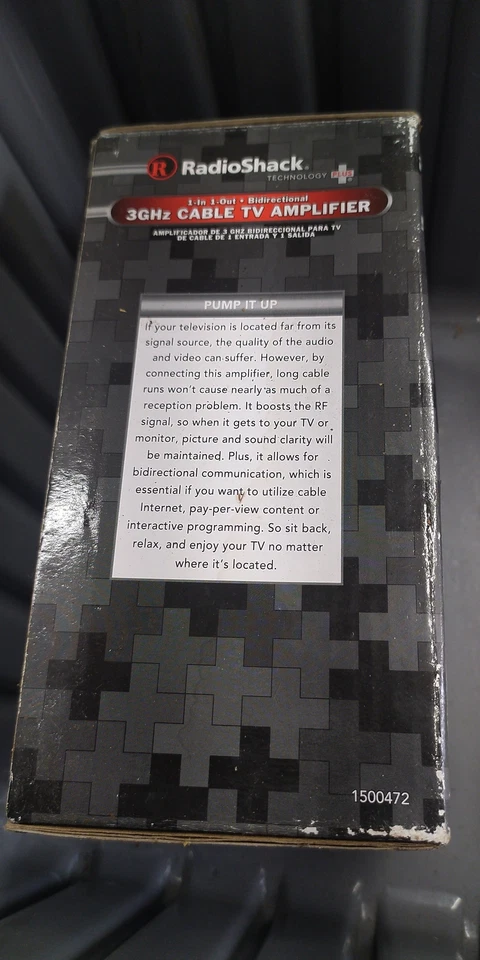 NEW RadioShack 1 in 1 out bidirectional 3GHz Cable TV Amplifier 1500472 NIB - Image 3 of 4