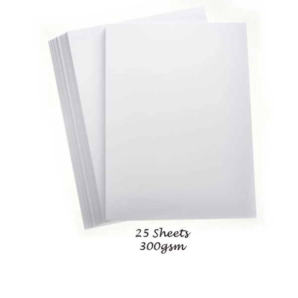 25 Sheets A4 300gsm White Card Premium Thick Printing Paper Suitable for All for sale online