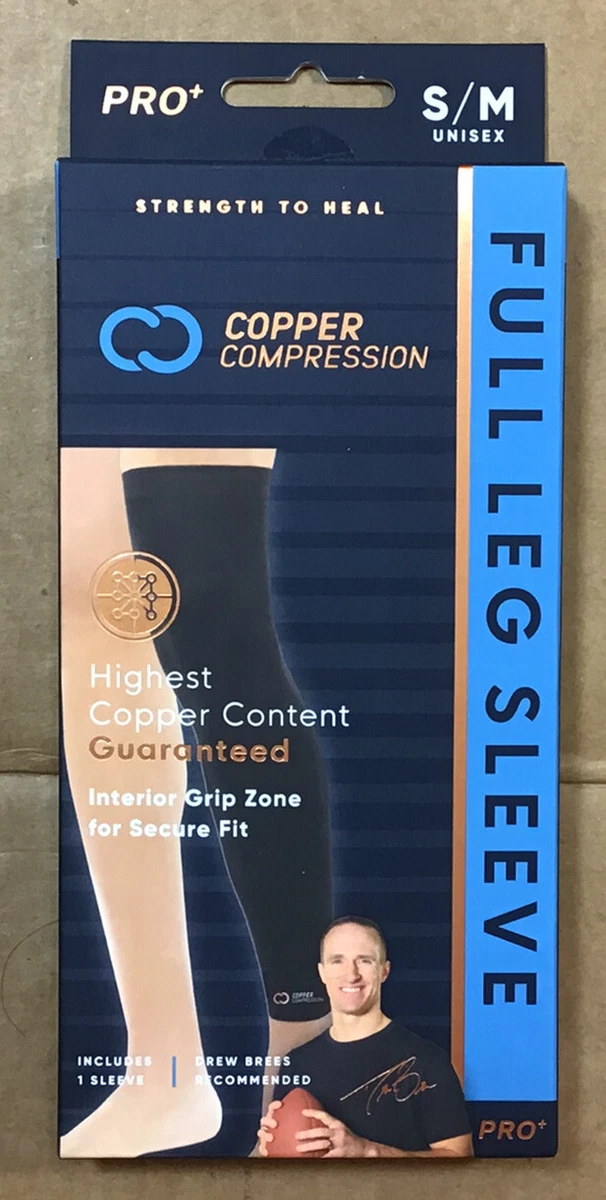 Copper Compression Pro+ Full Leg Sleeve Black