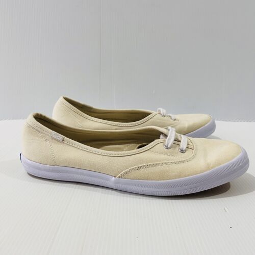 Keds The Mini Dot Canvas Slip On Shoes Beige Tan, Size US 9 Eur 40