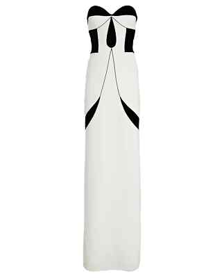 Sergio Hudson Art Deco Strapless Gown and Silk Velvet 4