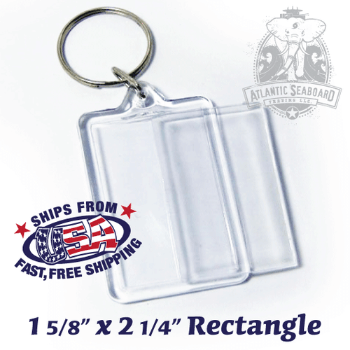 Llavero rectangular en blanco acrílico para insertar fotos - elegir cantidad - envío gratuito - 50/100 - Imagen 1 de 6