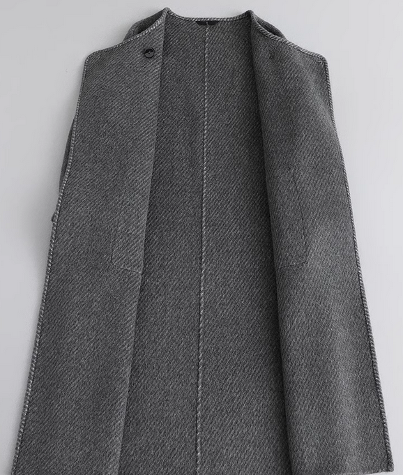 Double-sided Cashmere Coat Long Loose Woolen Jacket