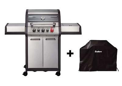 Enders Gasgrill Monroe Pro 3 SIK Turbo 3 Brenner, Seitenbrenner, Inkl Haube