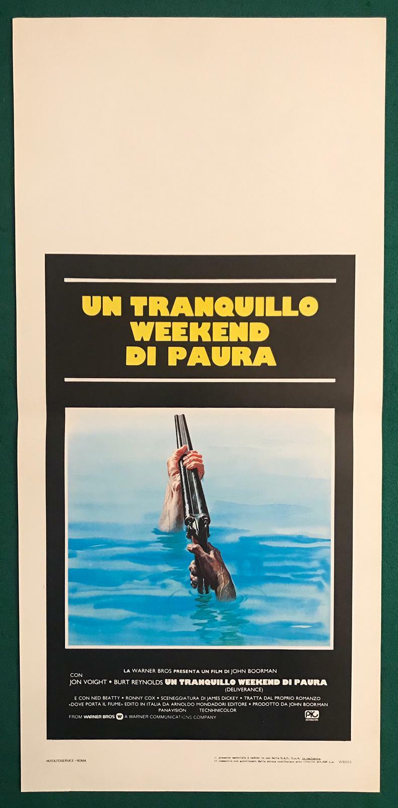 Locandina originale film Un tranquillo weekend di paura (1972) - Regia di John Boorman