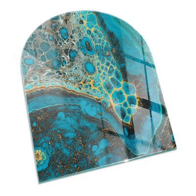 Ofenglas Funkenschutz Glas Kaminplatte Abstraktes organisches Muster 80 x 70 cm