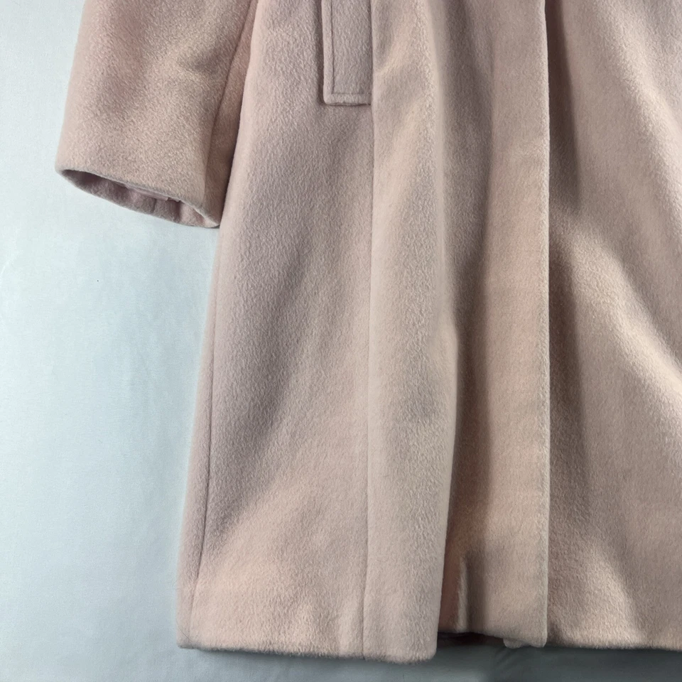 Chaquetón Moda International rosa mezcla de lana con cuello abotonado para mujer talla 6 Foto 2 de 4