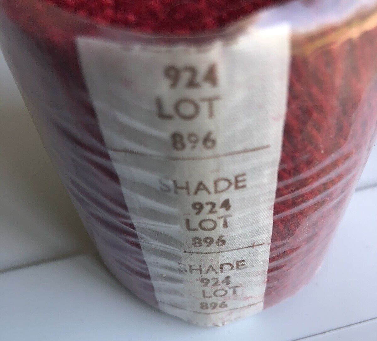 Vintage Patons Turkey rug wool 24 precut packs Cardinal 924 lot