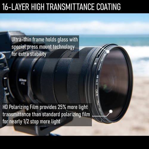 Filtro de lente polarizador circular Hoya HD Mk II para cámara - Imagen 5 de 6