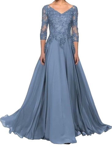 blue and white bell sleeve dress Elven Blue Velvet Bell Sleeve Dress S main image 1
