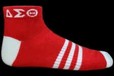 Delta Sigma Theta Sorority Multi-Color Ankle Socks- Red-New!