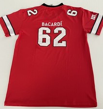 Bacardi Rum Football Liquor Promo Jersey M Men's Red #62 0124