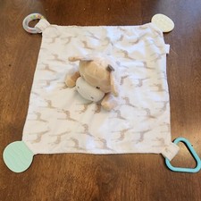 Modern Baby Security Blanket Giraffe Teether Rattle Blanky Lovey toy