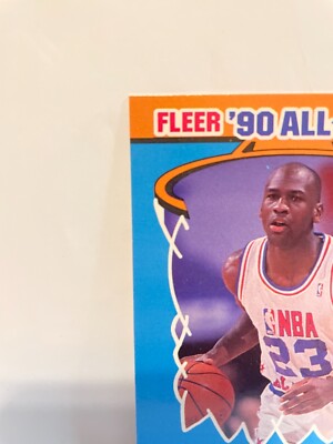 Michael Jordan Fleer 1990 All-Stars Sticker insert card #5 of 12