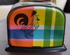 Vintage Farmhouse Rooster Metal Toy Toaster 7923