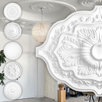 1 Stuckrosette Deckenrosette PU Rosette Stuck Dekor Decke Wand - Perfect Serie 1