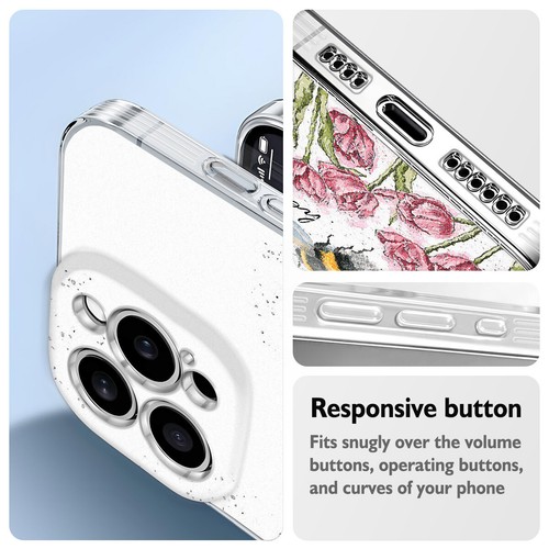 Custom Name Silicone Phone Case Bee Pattern Cover For iPhone 16 Pro 14 15 13 16e - Picture 73 of 95