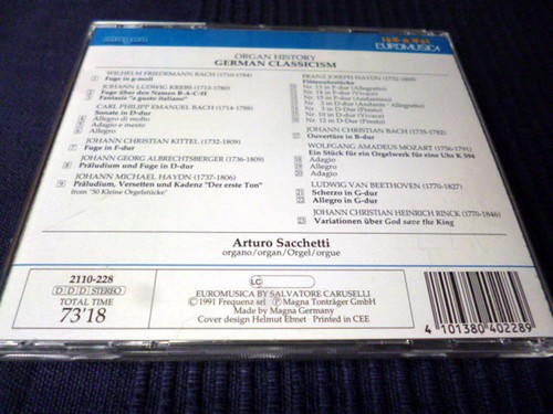 CD Organ Orgue Orgel Organo Tamburini della Chiesa del C.G.S Crocetta Torino - 第 3/3 張圖片