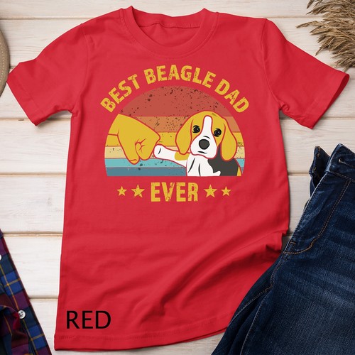 Para Hombres Linda Mejor Beagle Papá Ever Retro Vintage Regalo Cachorro Amante Unisex Camiseta - Imagen 9 de 12