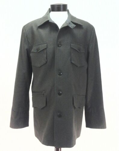 Giacca cappotto auto militare HAUSE OF HOWE misto lana verde uomo 44 adatta L $495 - Foto 1 di 11