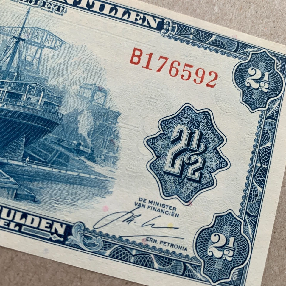 Netherlands Antilles 2 1/2 Gulden Banknote P-A1b ND 1964 aUNC Rare Currency - Image 3 of 4