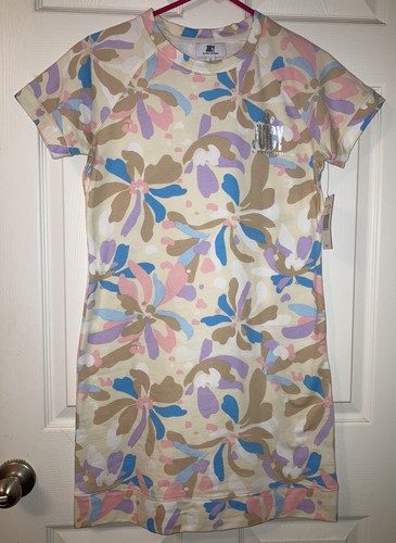 NWT Juicy Couture Firework Floral Pebble T-Shirt Dress S SR$60 - Picture 2 of 6