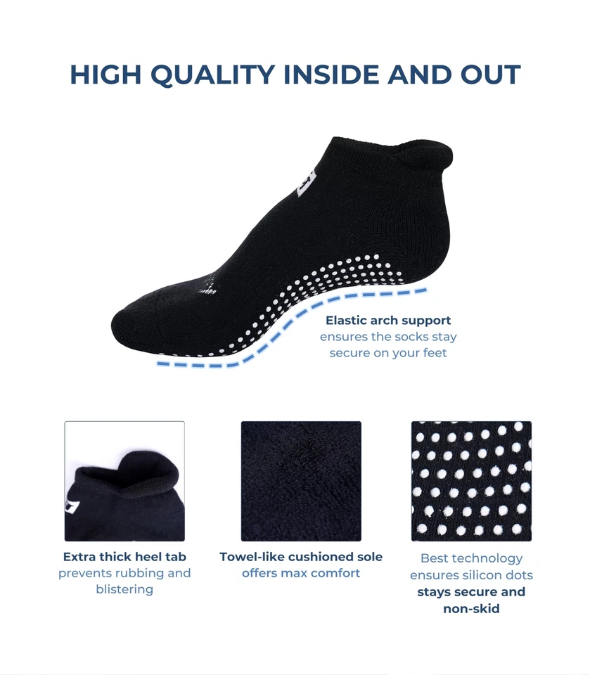 Calcetines Antideslizantes Barra de Yoga Pilates Hospital Maternidad Calcetín con Empuñaduras para Mujer M... Foto 3 de 4