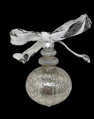 Rausch Glass Finial Christmas Ornament Antique Style Silver Tone Ribbed 3.5" T - Picture 2 of 9