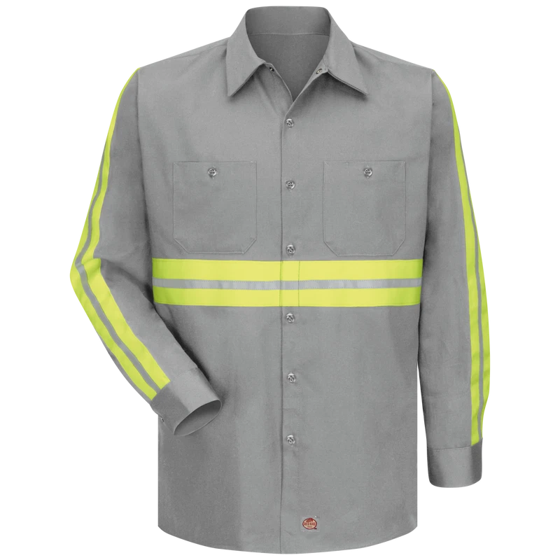 *NEW* REFLECTIVE Work Shirts - Short + Long Sleeve - Red Kap Used Uniform - Image 4 of 4