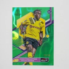 2022-23 Topps Finest UEFA Jamie Bynoe-Gittens Green Lava Refractor /99 #43
