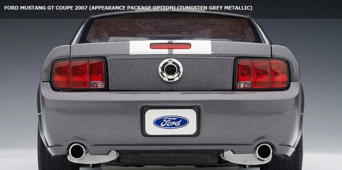 2007 FORD MUSTANG SHELBY GT APPEARANCE PACKAGE TUNGSTEN GRAY