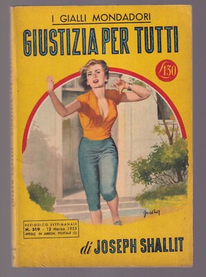 Buch Die gelben Mondadori Gerechtigkeit für alle Shallit 1955 SCG1
