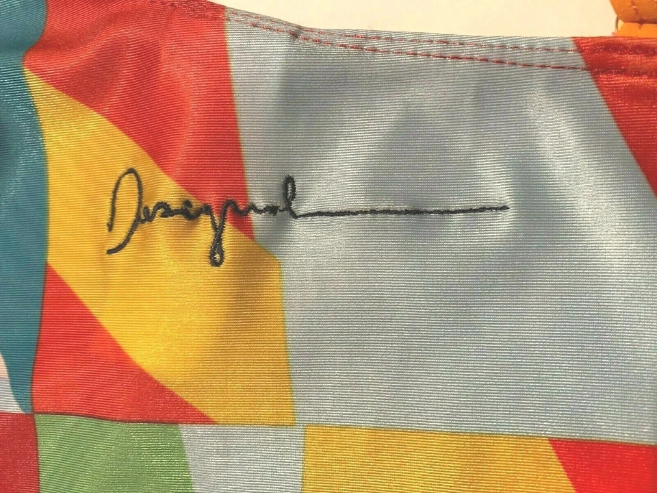 Desigual One Piece Kids Girls' Red/Blue/Green Adjustable Strap Swimsuit size S - Image 4 of 4