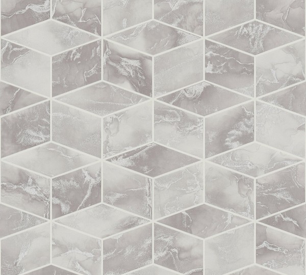 Vliestapete WüRfel 3D Grau Silber Metallic Livingwalls 37863-1 (4,09€/1Qm)-image
